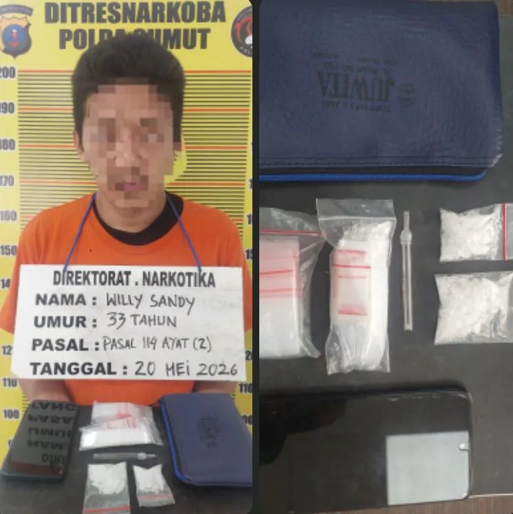 Pengedar Sabu di Tanjung Morawa Diciduk Saat Menunggu Pembeli, 10 Gram Barang Bukti