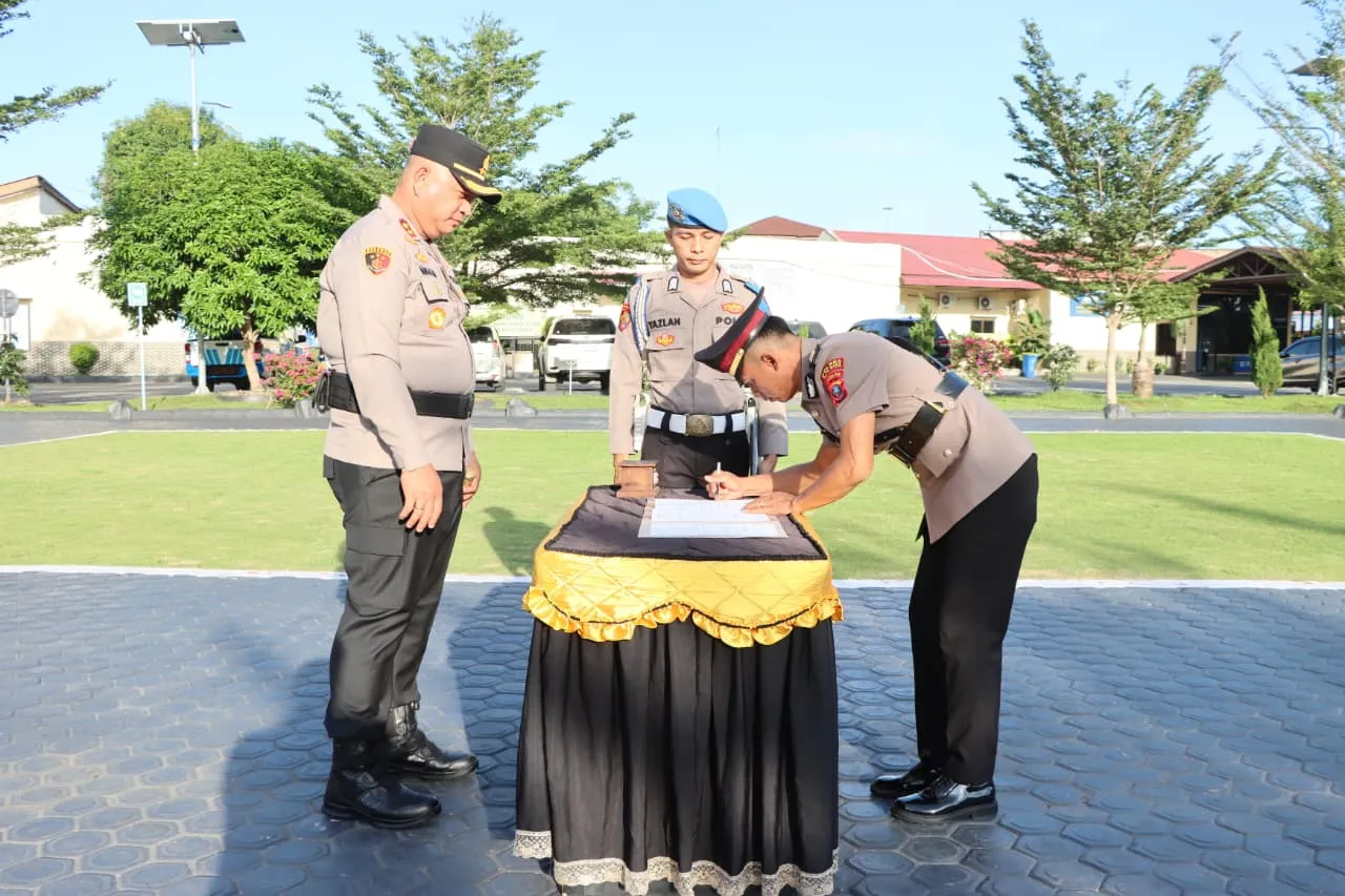 Polres Batu Bara Gelar Sertijab Kasiwas, IPTU Bambang Resmi Jabat Pengawas Internal