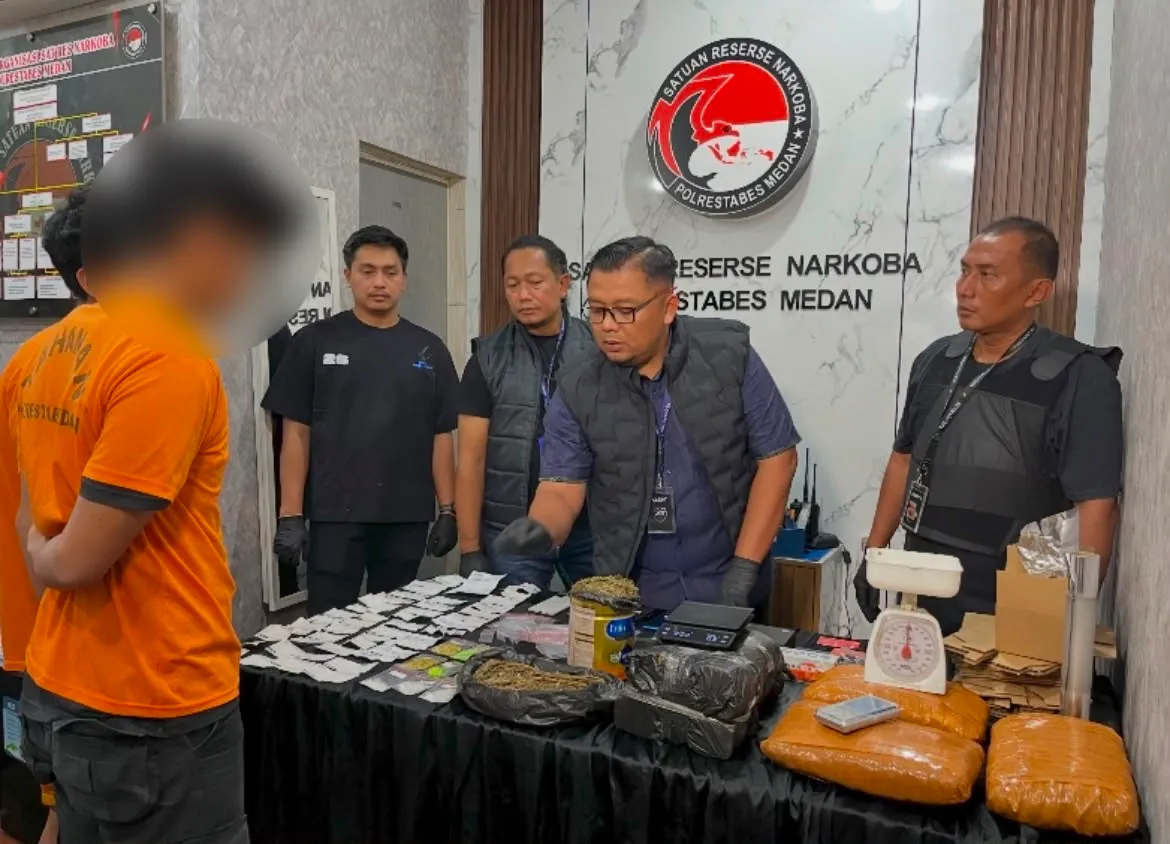 Manfaatkan Jasa Ekspedisi, Satresnarkoba Polrestabes Medan Ungkap Peredaran Narkoba Lintas Provinsi