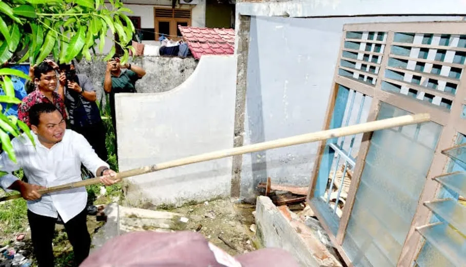 PD AIJ Sumut Amankan Aset Pemprov di Binjai, Lima Rumah Dinas eks Bioskop Ria Dibongkar