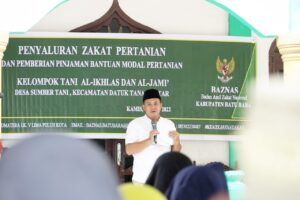 Bupati Zahir Apresiasi Penerima Zakat Pertanian Bertambah di Desa Sumber Tani.