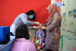 Puskesmas Medan Sunggal Dirikan Pos dan Sweeping Imunisasi Polio