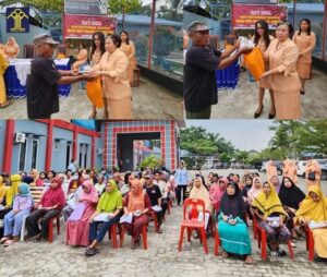 Dharma Wanita Lapas Labuhan Ruku Bantu Sembako kepada Warga Kurang Mampu