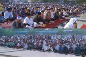 Ribuan Masyarakat Tanjungbalai Sholat Idul Fitri di Lapangan SAJR