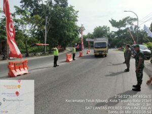 Polres Tanjungbalai Lakukan Pengaturan Lalulintas Arus Balik Lebaran 