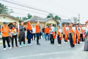 Semarak HUT Kemerdekaan RI ke-78 di Batu Bara: Lomba Gerak Jalan Sehat Bersama Dasawisma