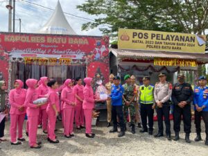 Ketua Bhayangkari Polres Batu Bara Kunjungi Pospam Wilkum Polsek Indrapura.