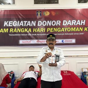 Sambut Hari Pengayoman, Lapas Labuhan Ruku Gelar Donor Darah.