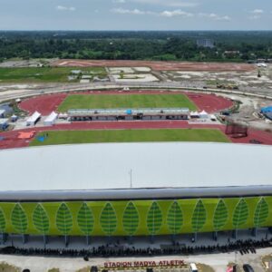 Stadion Madya PON XXI di Sumut Kapasitas 865.000 Volt.